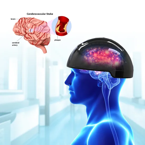 Casque de photobiomodulation de thérapie de photobiomodulation Pbm de stimulation magnétique transcrânienne